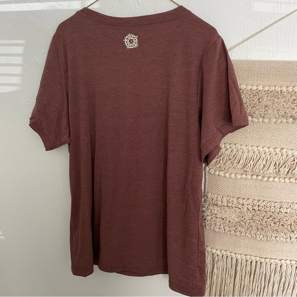 NATURAL LIFE Brown 'Live Happy' Short Sleeve Tee - Picture 4 of 4